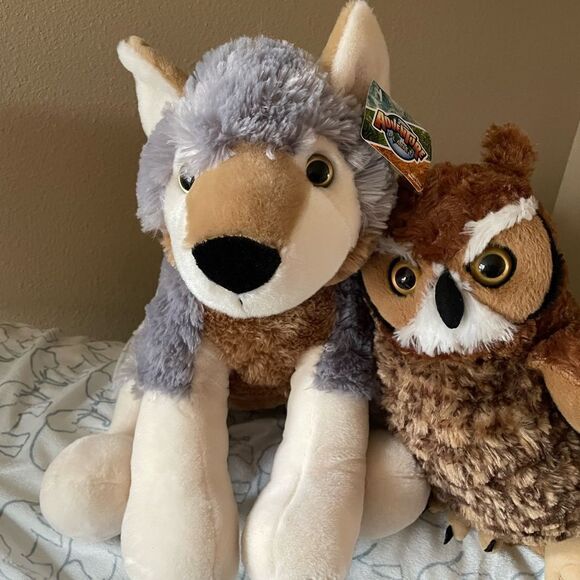 Adventure Planet Large Wolf Plush Wolf Republic Owl Plush - Picture 2 of 14